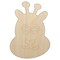 Cute Giraffe Face Unfinished Wood Shape Piece Cutout for DIY Craft Projects